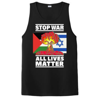 Stop War All Lives Matter Israel Palestine PosiCharge Competitor Tank