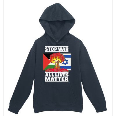 Stop War All Lives Matter Israel Palestine Urban Pullover Hoodie