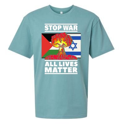 Stop War All Lives Matter Israel Palestine Sueded Cloud Jersey T-Shirt