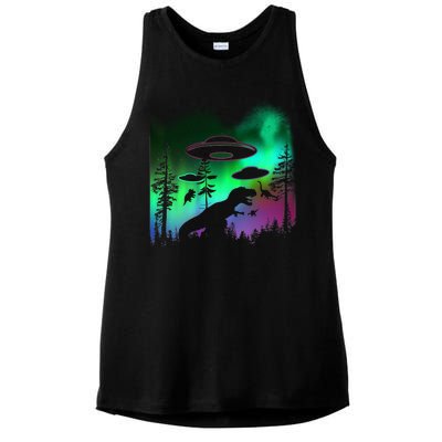 Storm Area 51 Alien Dinosaur UFO Ladies PosiCharge Tri-Blend Wicking Tank