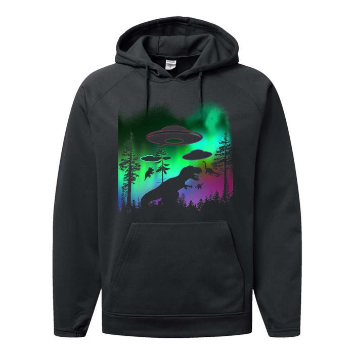 Storm Area 51 Alien Dinosaur UFO Performance Fleece Hoodie