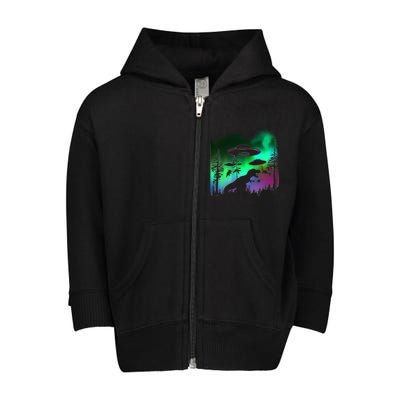 Storm Area 51 Alien Dinosaur UFO Toddler Zip Fleece Hoodie