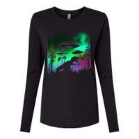 Storm Area 51 Alien Dinosaur UFO Womens Cotton Relaxed Long Sleeve T-Shirt