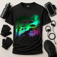 Storm Area 51 Alien Dinosaur UFO Cooling Performance Crew T-Shirt