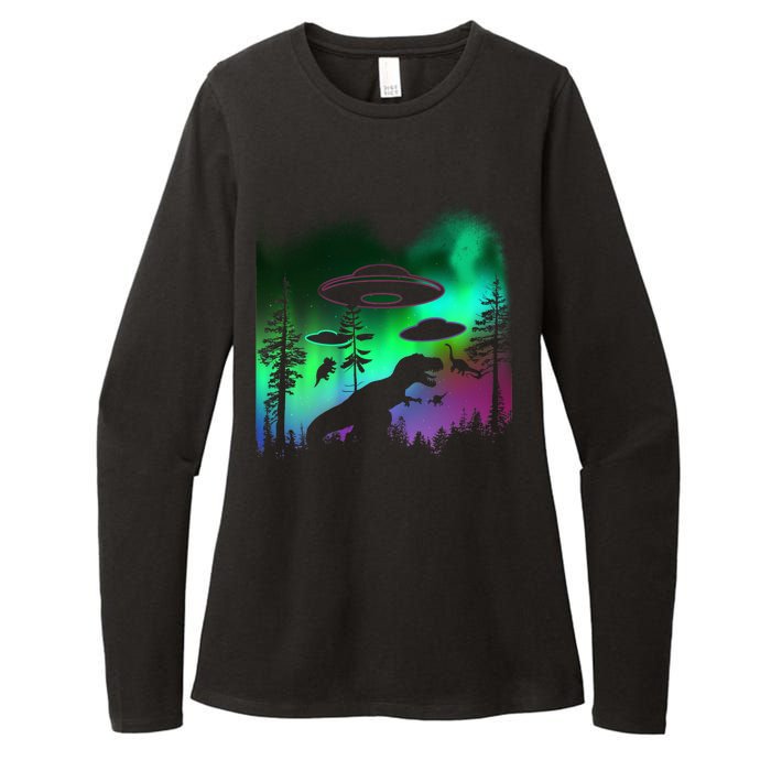 Storm Area 51 Alien Dinosaur UFO Womens CVC Long Sleeve Shirt