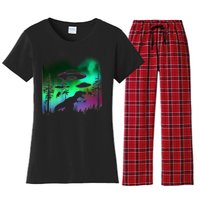 Storm Area 51 Alien Dinosaur UFO Women's Flannel Pajama Set