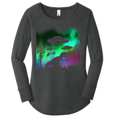 Storm Area 51 Alien Dinosaur UFO Women's Perfect Tri Tunic Long Sleeve Shirt