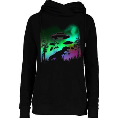 Storm Area 51 Alien Dinosaur UFO Womens Funnel Neck Pullover Hood