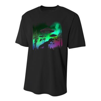 Storm Area 51 Alien Dinosaur UFO Youth Performance Sprint T-Shirt