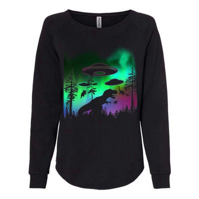 Storm Area 51 Alien Dinosaur UFO Womens California Wash Sweatshirt