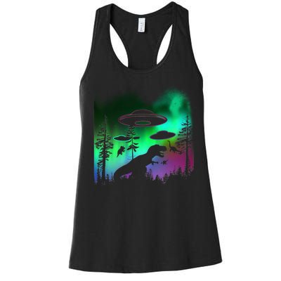 Storm Area 51 Alien Dinosaur UFO Women's Racerback Tank