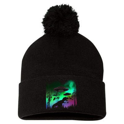 Storm Area 51 Alien Dinosaur UFO Pom Pom 12in Knit Beanie