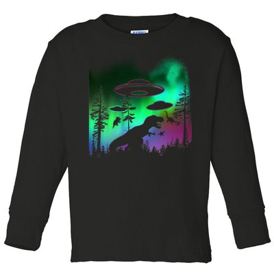 Storm Area 51 Alien Dinosaur UFO Toddler Long Sleeve Shirt