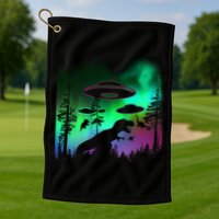 Storm Area 51 Alien Dinosaur UFO Golf Towel