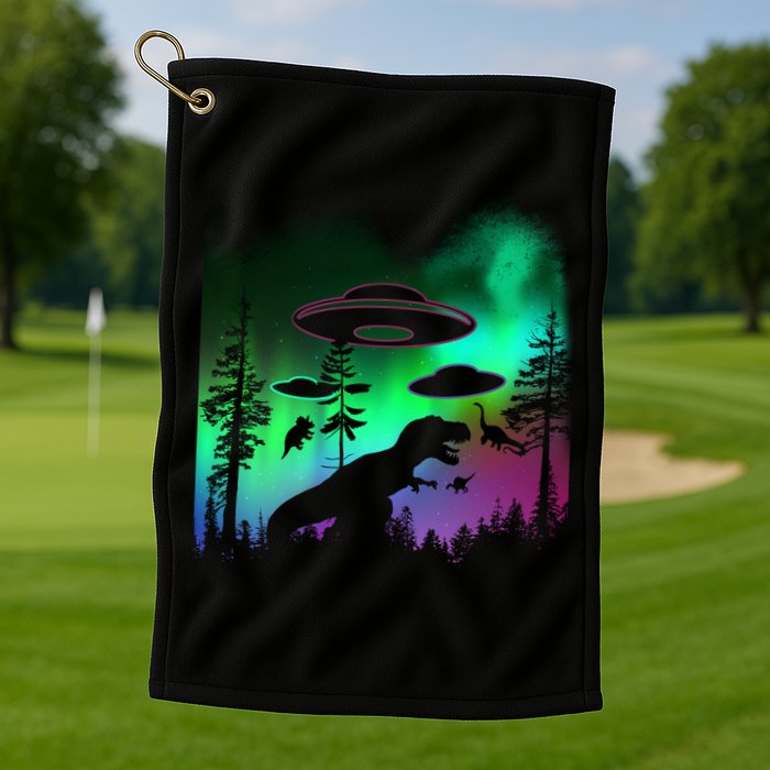 Storm Area 51 Alien Dinosaur UFO Golf Towel