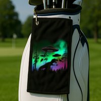 Storm Area 51 Alien Dinosaur UFO Golf Towel