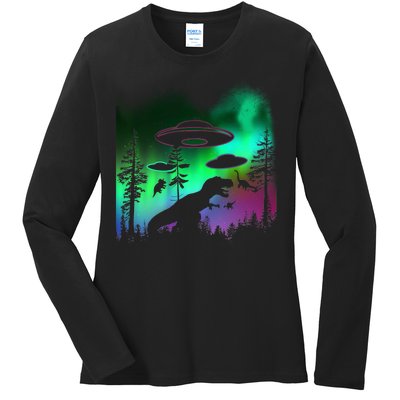 Storm Area 51 Alien Dinosaur UFO Ladies Long Sleeve Shirt