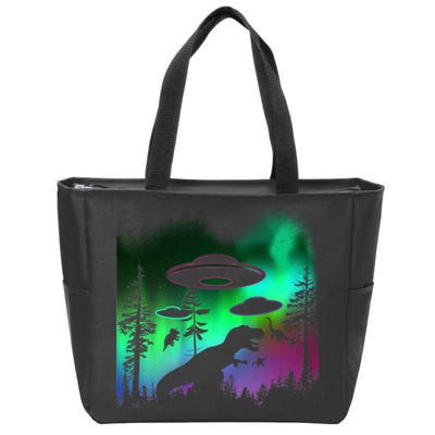 Storm Area 51 Alien Dinosaur UFO Zip Tote Bag