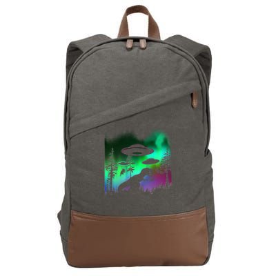 Storm Area 51 Alien Dinosaur UFO Cotton Canvas Backpack