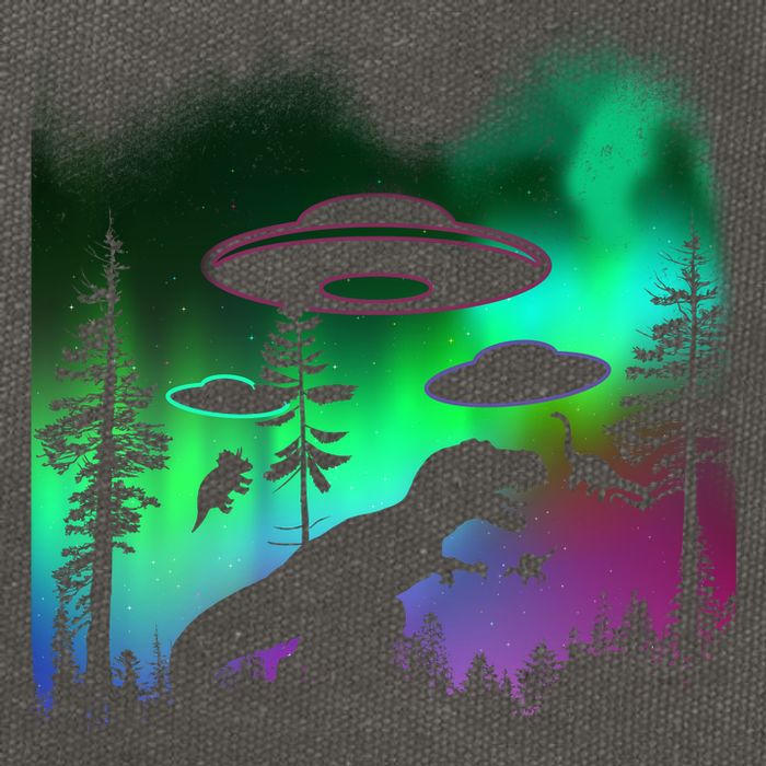 Storm Area 51 Alien Dinosaur UFO Cotton Canvas Backpack
