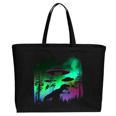 Storm Area 51 Alien Dinosaur UFO Cotton Canvas Jumbo Tote