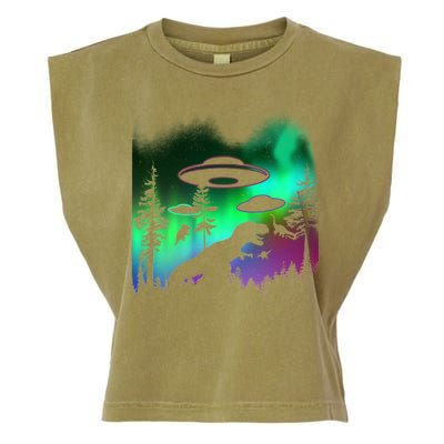 Storm Area 51 Alien Dinosaur UFO Garment-Dyed Women's Muscle Tee