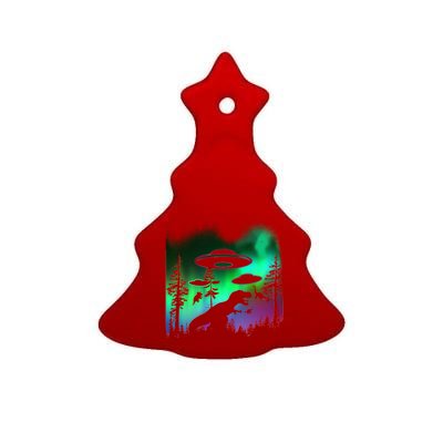 Storm Area 51 Alien Dinosaur UFO Ceramic Tree Ornament