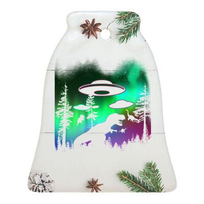 Storm Area 51 Alien Dinosaur UFO Ceramic Bell Ornament