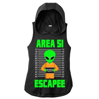 Storm Area 51 Alien Escapee Ladies PosiCharge Tri-Blend Wicking Draft Hoodie Tank