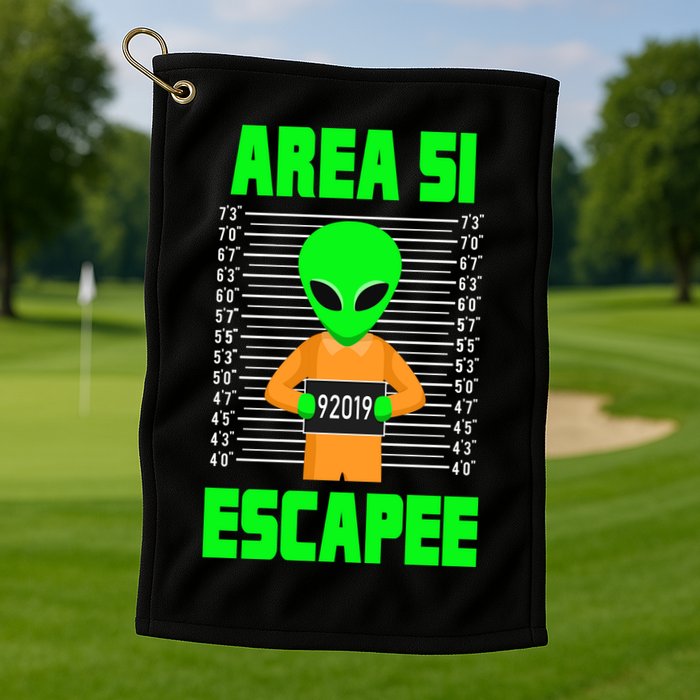 Storm Area 51 Alien Escapee Golf Towel