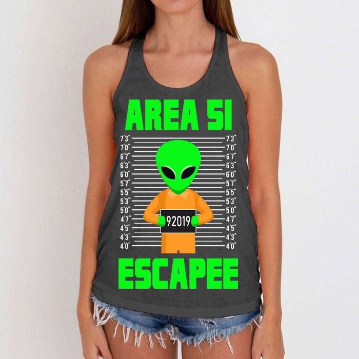 Storm Area 51 Alien Escapee Women's Knotted Racerback Tank