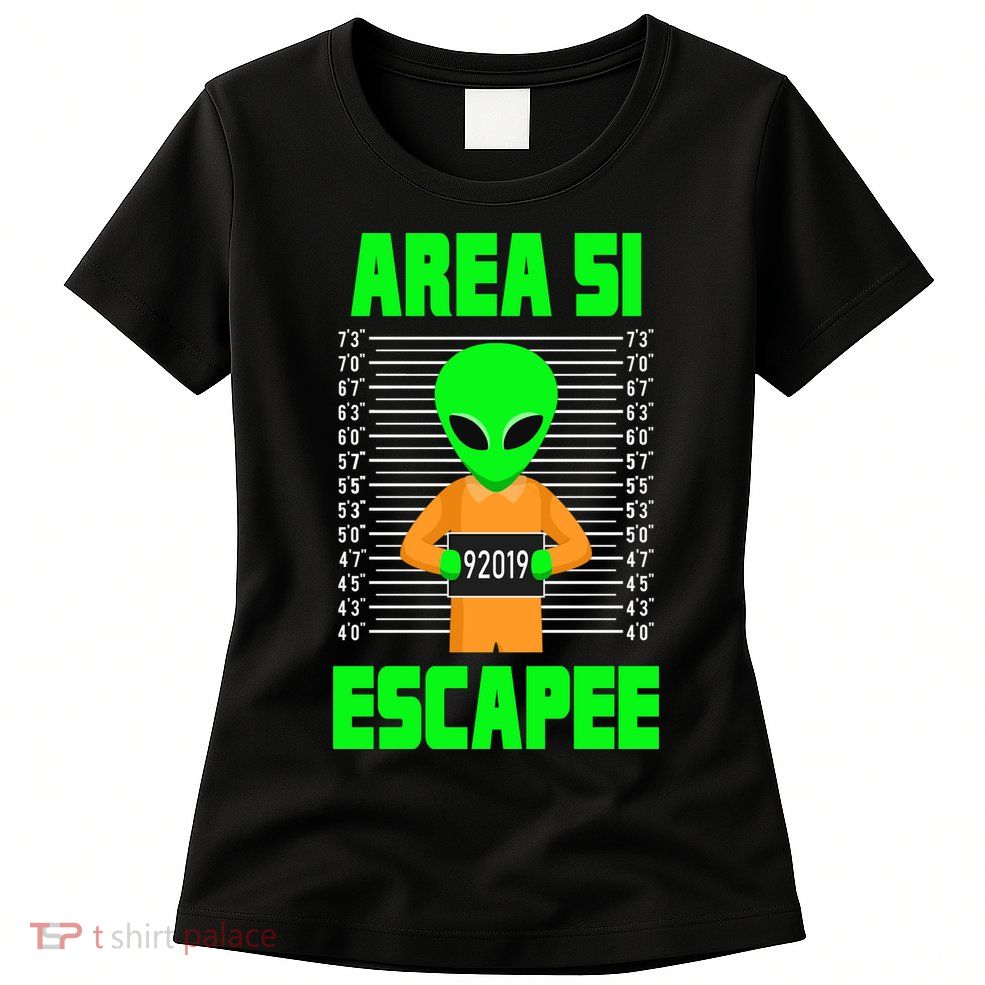 Storm Area 51 Alien Escapee Womens T-Shirt