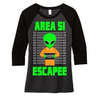 Storm Area 51 Alien Escapee Women's Tri-Blend 3/4-Sleeve Raglan Shirt