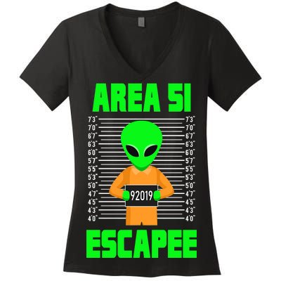 Storm Area 51 Alien Escapee Women's V-Neck T-Shirt