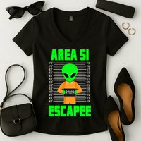 Storm Area 51 Alien Escapee Women's V-Neck T-Shirt