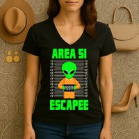Storm Area 51 Alien Escapee Women's V-Neck T-Shirt