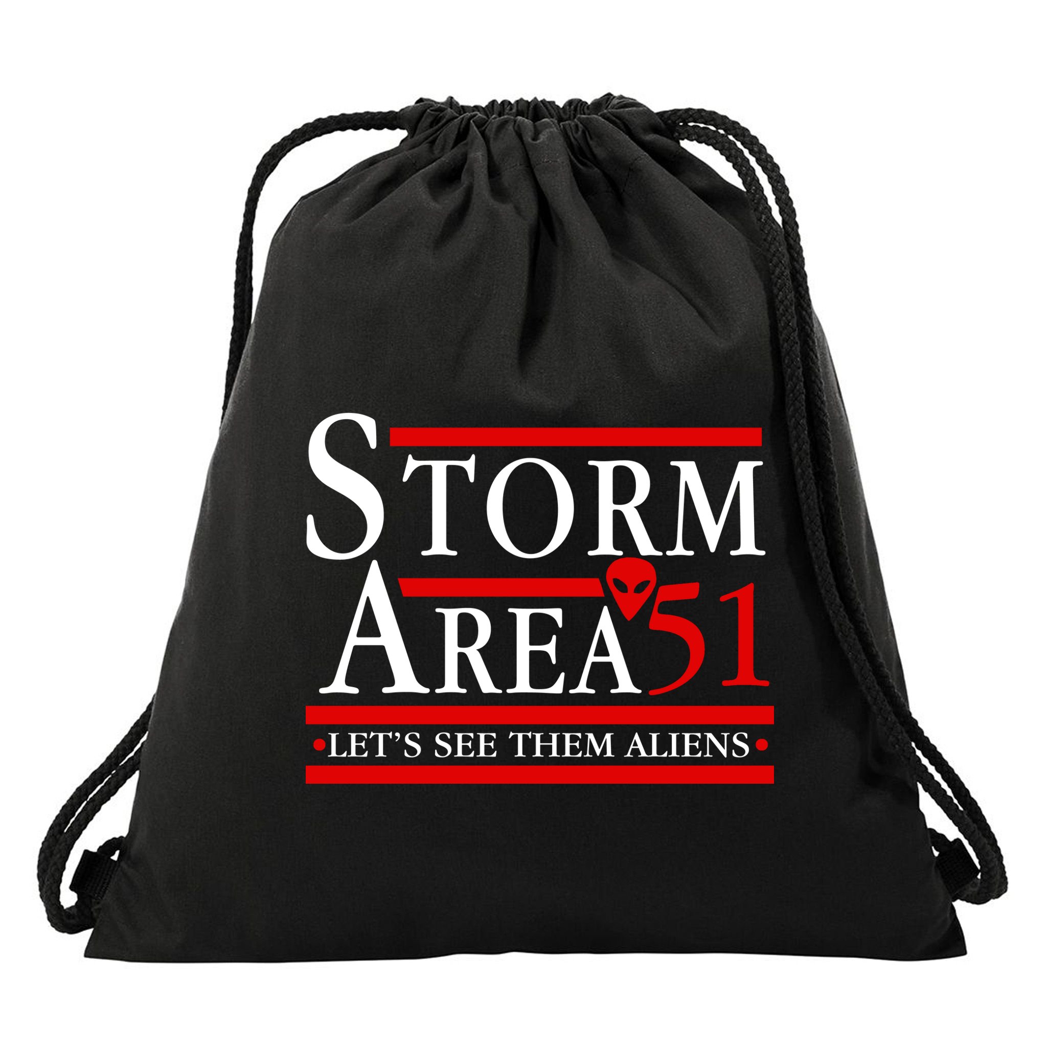 Storm Area 51 Campaign Drawstring Bag