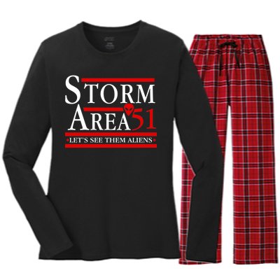 Storm Area 51 Campaign Women's Long Sleeve Flannel Pajama Set 