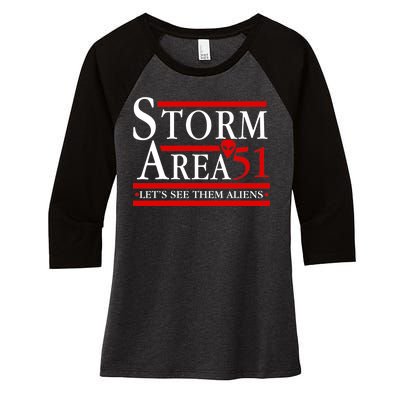 Storm Area 51 Campaign Women's Tri-Blend 3/4-Sleeve Raglan Shirt