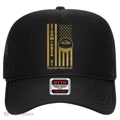 Storm Area 51 Golden Flag High Crown Mesh Back Trucker Hat