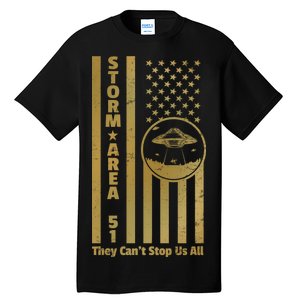 Storm Area 51 Golden Flag Tall T-Shirt