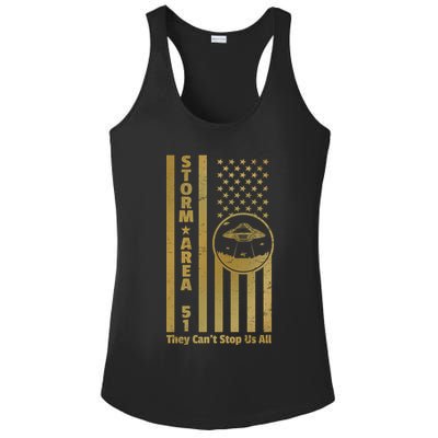 Storm Area 51 Golden Flag Ladies PosiCharge Competitor Racerback Tank