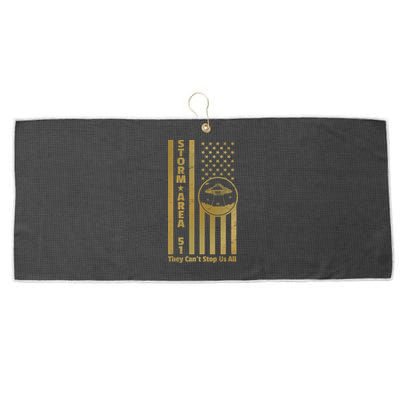 Storm Area 51 Golden Flag Large Microfiber Waffle Golf Towel