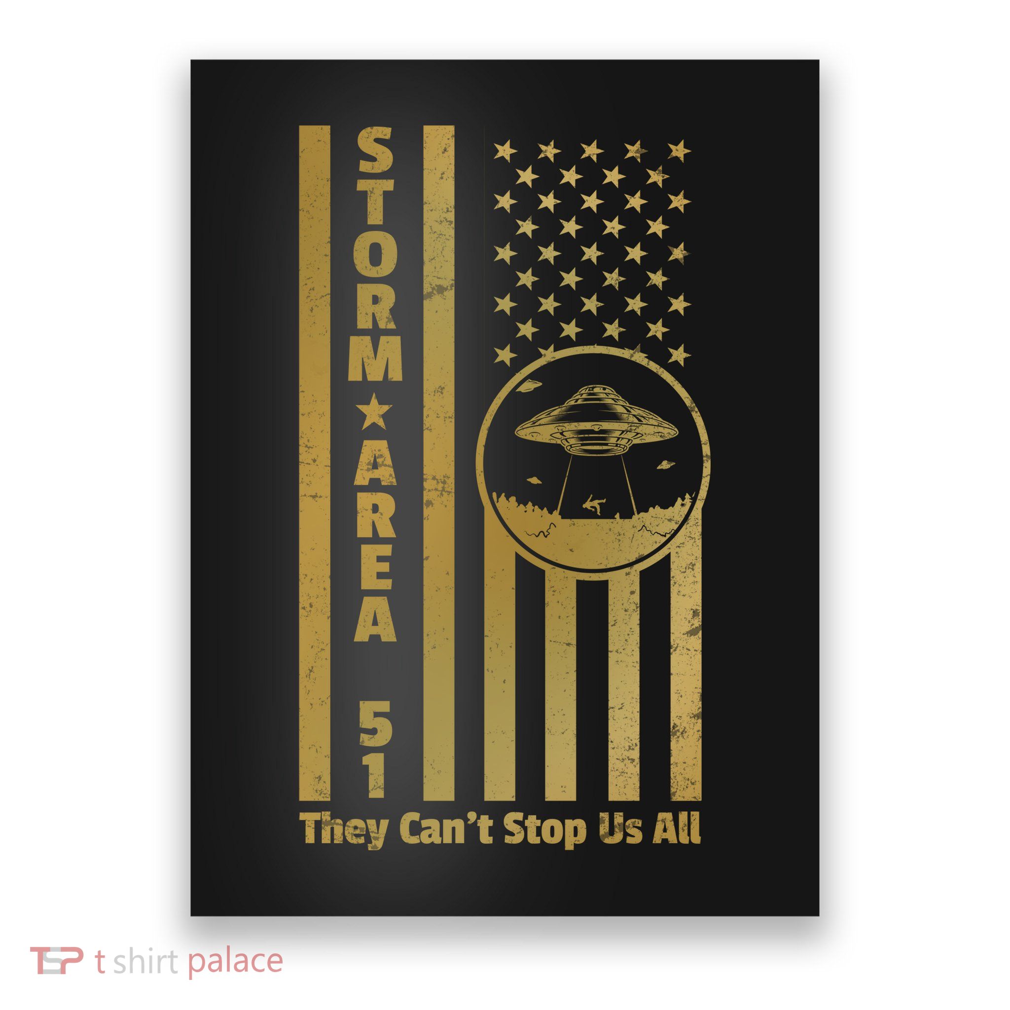 Storm Area 51 Golden Flag Poster
