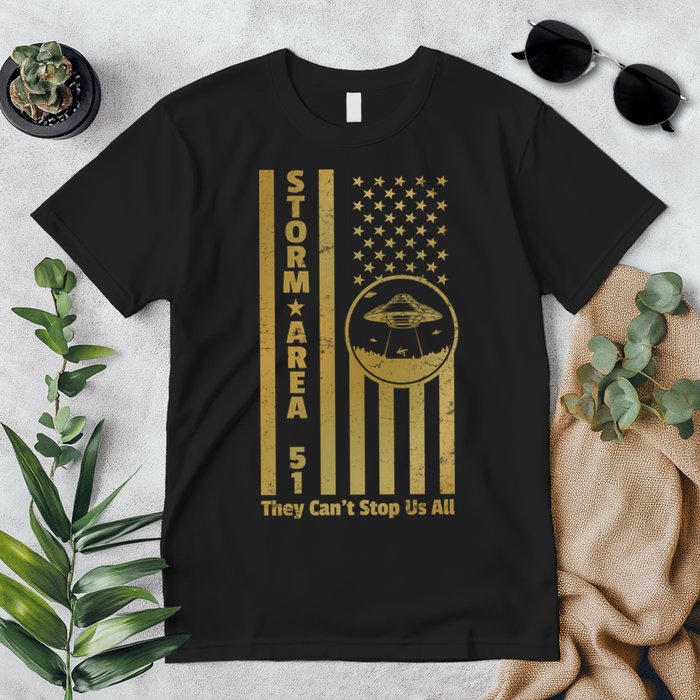 Storm Area 51 Golden Flag Premium T-Shirt