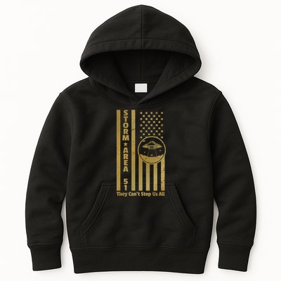 Storm Area 51 Golden Flag Kids Hoodie
