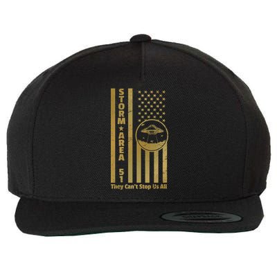 Storm Area 51 Golden Flag Wool Snapback Cap