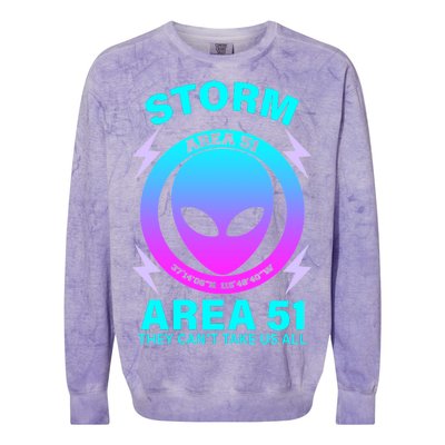 Storm Area 51 They Can't Stop Us All Colorblast Crewneck Sweatshirt