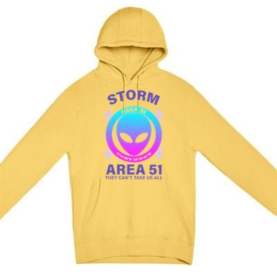 Storm Area 51 They Can't Stop Us All Premium Pullover Hoodie