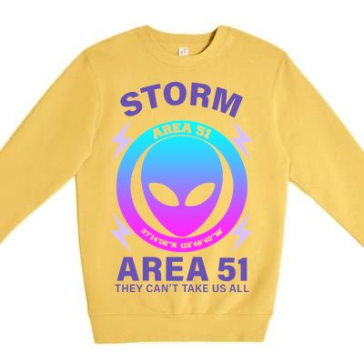 Storm Area 51 They Can't Stop Us All Premium Crewneck Sweatshirt